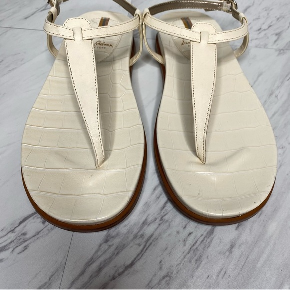 Sam Edelman Naomi Modern Ivory Crocodile Leather Sandal 6 1/2 M - Picture 10 of 14